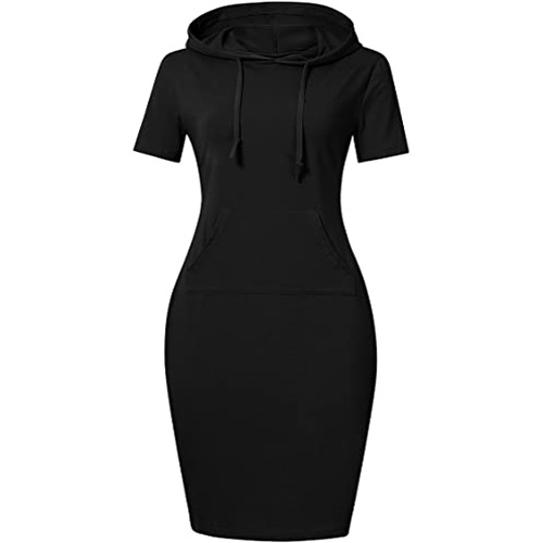 Hoodie Dress Short Sleeves - Custom Xpress
