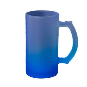 Beer Mug Frosted Blue