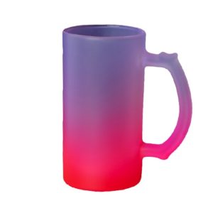 Beer Mug Frosted Red